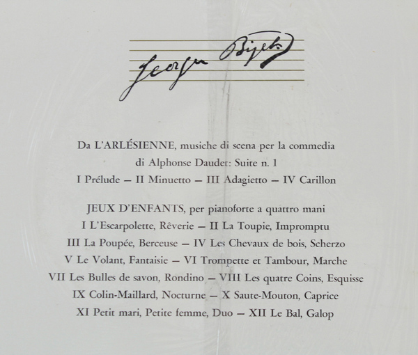 GEORGES BIZET - 2 dischi NUOVI nei fascicoli NUOVI: (Fabbri …