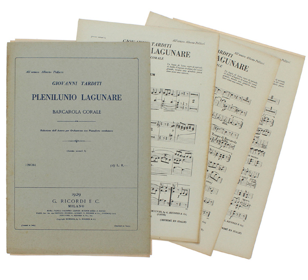 PLENILUIO LAGUNARE. BARCAROLA CORALE. Riduzione dell'Autore per Orchestrina con Pianoforte …
