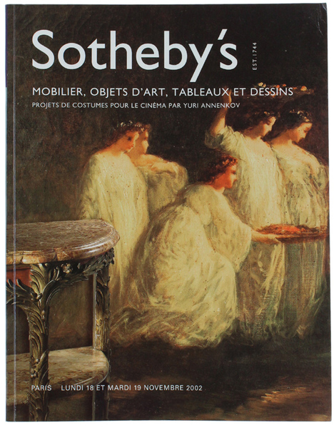 MOBILIER, OBJETS D'ART , TABLEAUX ET DESSINS. PROJETS DE ZOSTUMES …