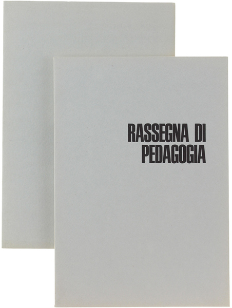 RASSEGNA DI PEDAGOGIA. Anno XXXIII- N. 1-2-3-4. Gennaio-Dicembre 1975.