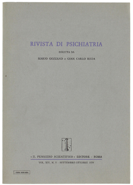 RIVISTA DI PSICHIATRIA. Vol.XIV - N.5 settembre/ottobre 1979.