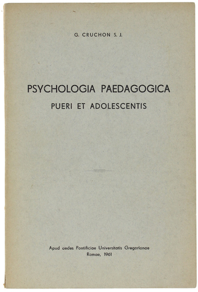 PSYCHOLOGIA PAEDAGOGICA PUERI ET ADOLESCENTIS.