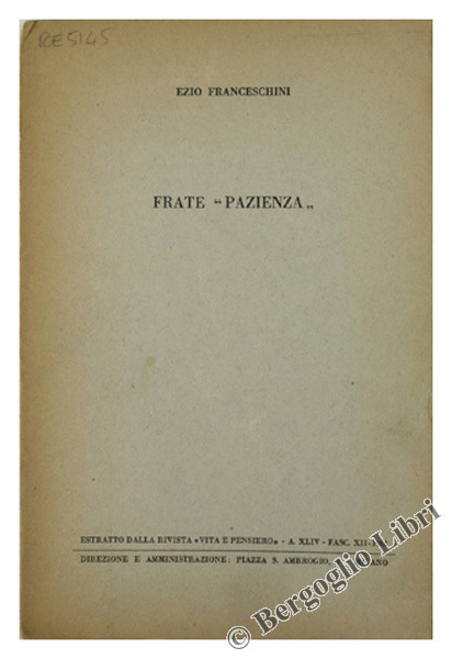 FRATE "PAZIENZA".