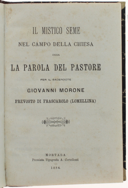 IL MISTICO SEME NEL CAMPO DELLA CHIESA ossia LA PAROLA …