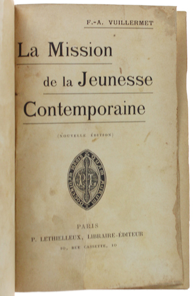 LA MISSION DE LA JEUNESSE CONTEMPORAINE.