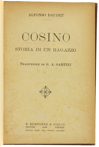 COSINO. Storia di un ragazzo.