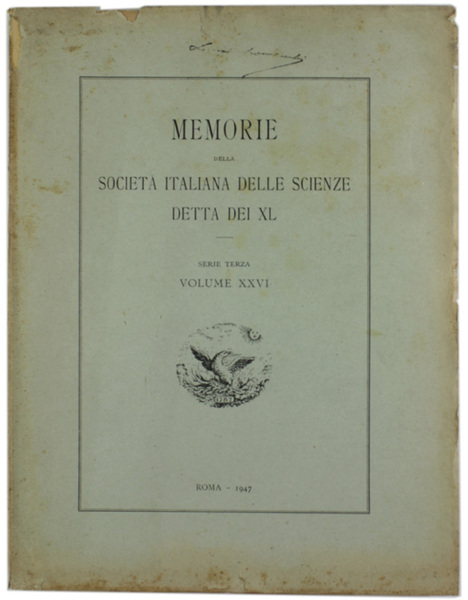 MEMORIE DELLA SOCIETÀ ITALIANA DELLE SCIENZE detta dei XL, serie …