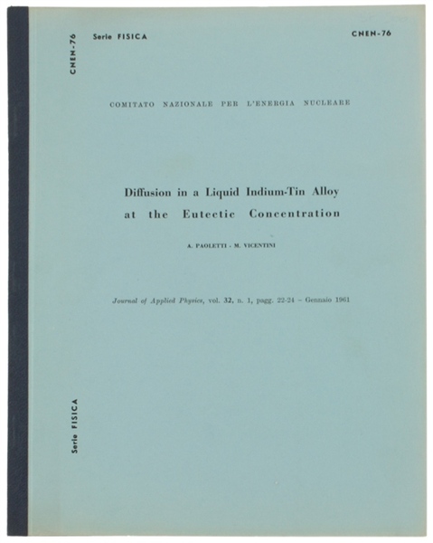 DIFFUSION IN A LIQUID INDIUM-TIN ALLOY AT THE EUTECTIC CONCENTRATION.