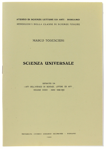 SCIENZA UNIVERSALE.