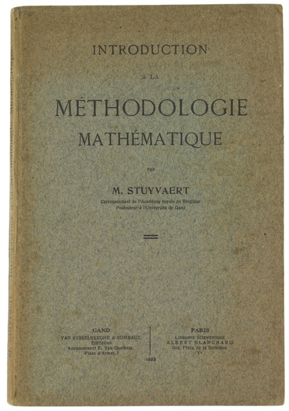 INTRODUCTION A LA METHODOLOGIE MATHEMATIQUE.