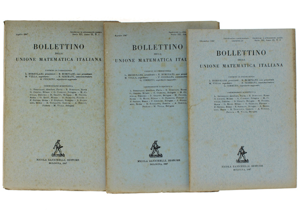 BOLLETTINO DELLA UNIONE MATEMATICA ITALIANA. Annata 1947 completa.