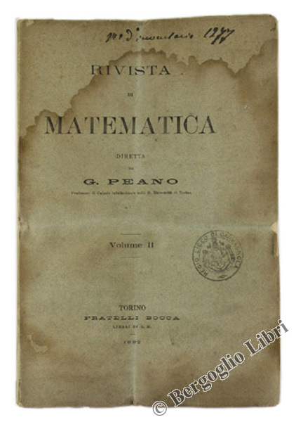 RIVISTA DI MATEMATICA. Volume II.