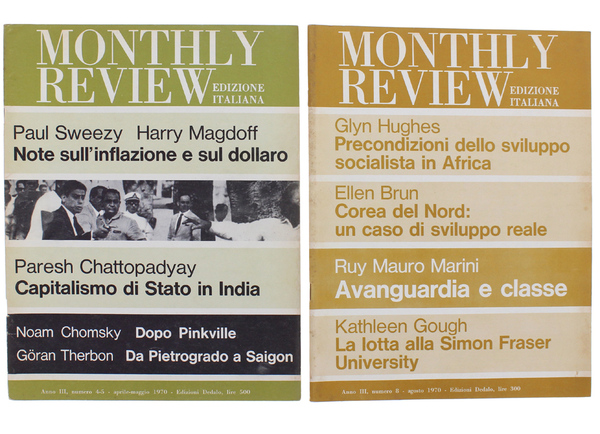 MONTHLY REVIEW Edizione Italiana. 1970. Numeri 4/5, 8.