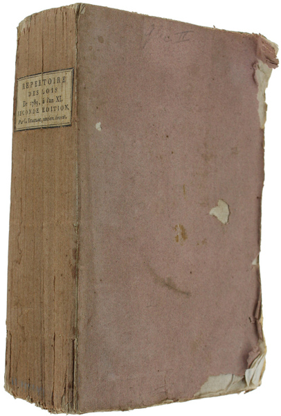 REPERTOIRE DES LOIS, et des arrêtés du gouvernement de 1789 …