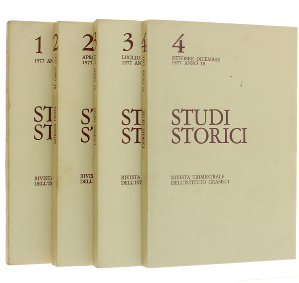STUDI STORICI - Rivista trimestrale dell'Istituto Gramsci. Annata 1977 completa.