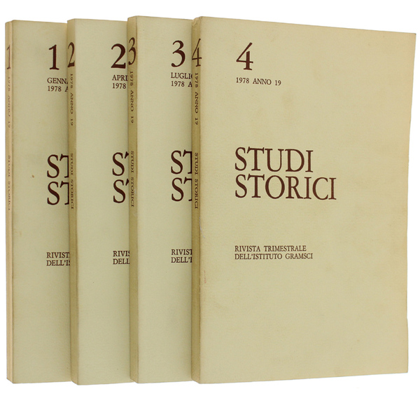 STUDI STORICI - Rivista trimestrale dell'Istituto Gramsci. Annata 1978 completa.