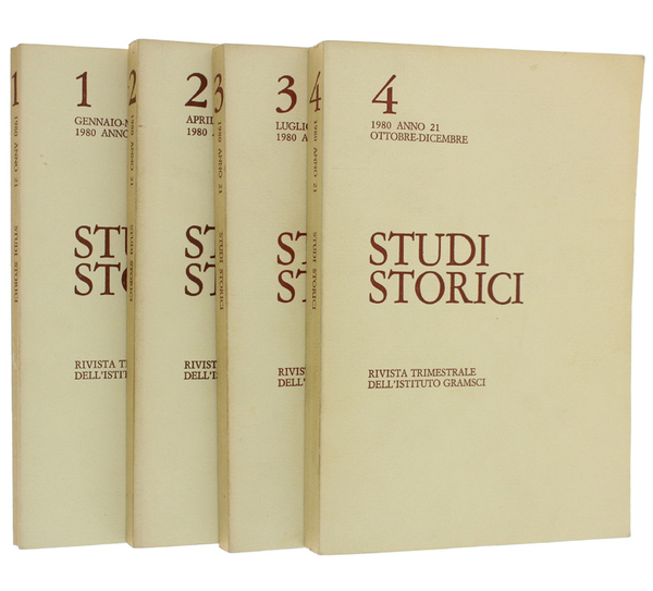STUDI STORICI - Rivista trimestrale dell'Istituto Gramsci. Annata 1980 completa.