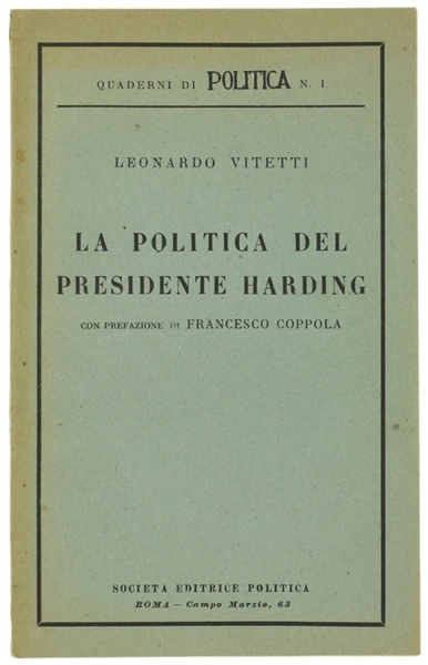 LA POLITICA DEL PRESIDENTE HARDING.