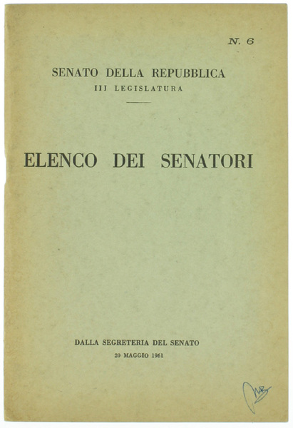 ELENCO DEI SENATORI.