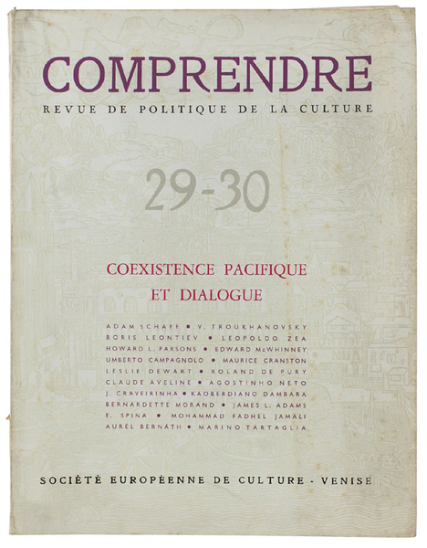 COMPRENDRE. Revue de Politique de la Culture, N. 29-30: COEXISTENCE …