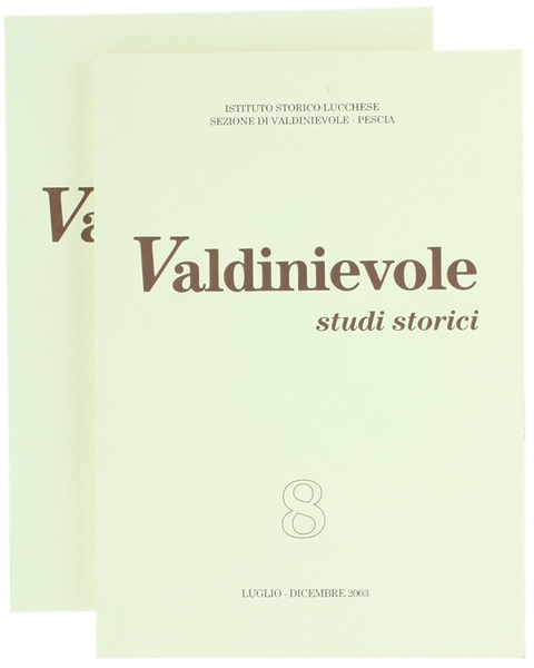 VALDINIEVOLE - Studi storici n. 7 - 8.