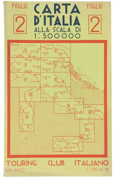 CARTA D'ITALIA alla scala 1:500.000. Foglio 2.
