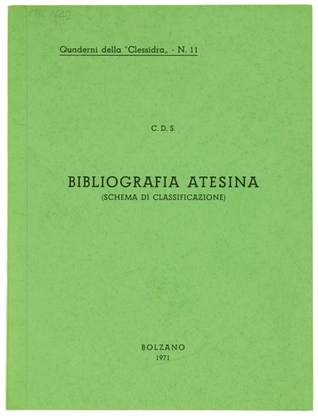 BIBLIOGRAFIA ATESINA (schema di classificazione).