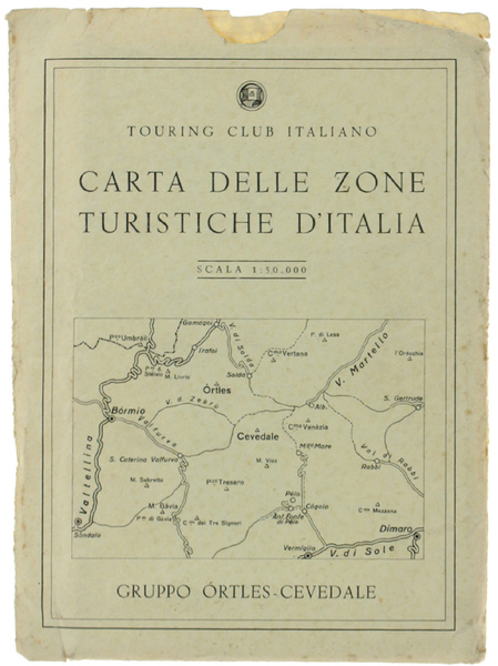 GRUPPO ORTLES-CEVEDALE. Carta delle zone turistiche d'Italia - scala 1:50.000