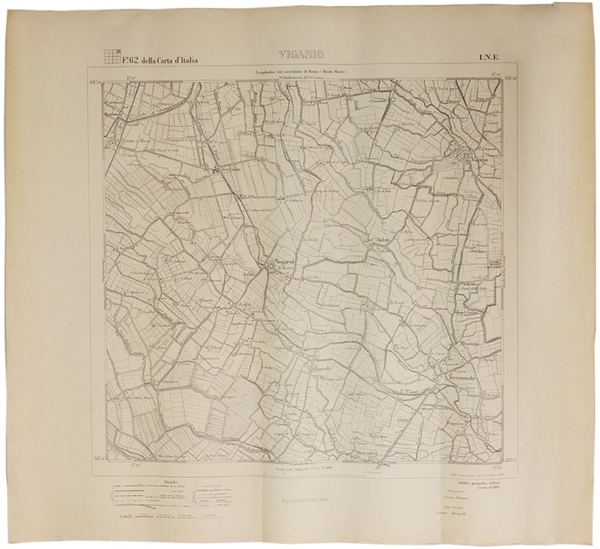 VIGASIO. F. 62 I.N.E. della Carta d'Italia.