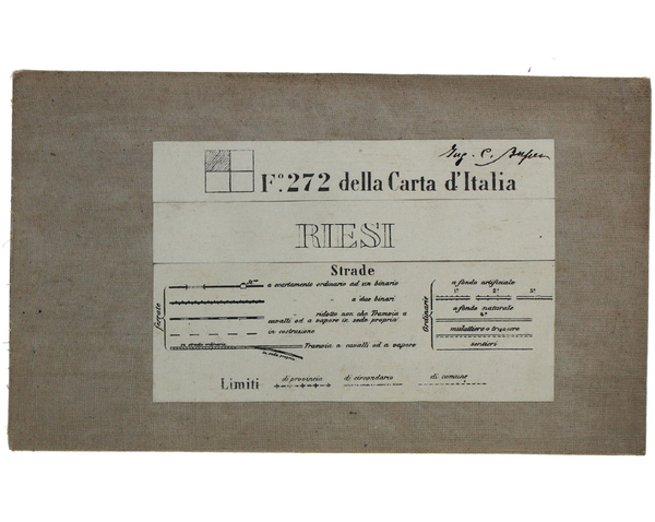 RIESI. Foglio N° 272 della Carta d'Italia. Scala 1:50.000. Longitudine …