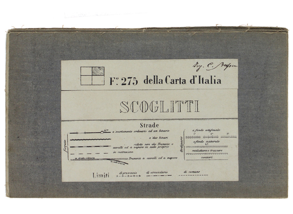 SCOGLITTI. Foglio N° 275 della Carta d'Italia. Scala 1:50.000. Longitudine …
