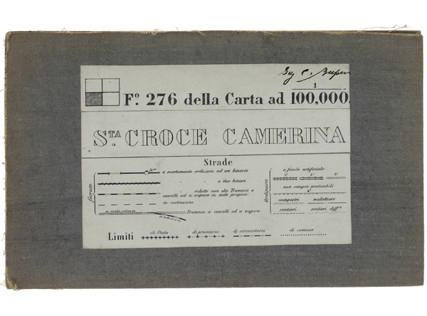 S.TA CROCE CAMERINA. Foglio N° 276 della Carta d'Italia. Scala …