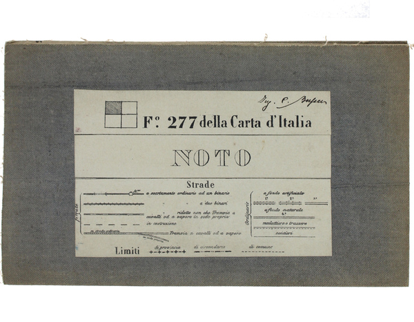 NOTO. Foglio N° 277 della Carta d'Italia. Scala 1:50.000. Longitudine …
