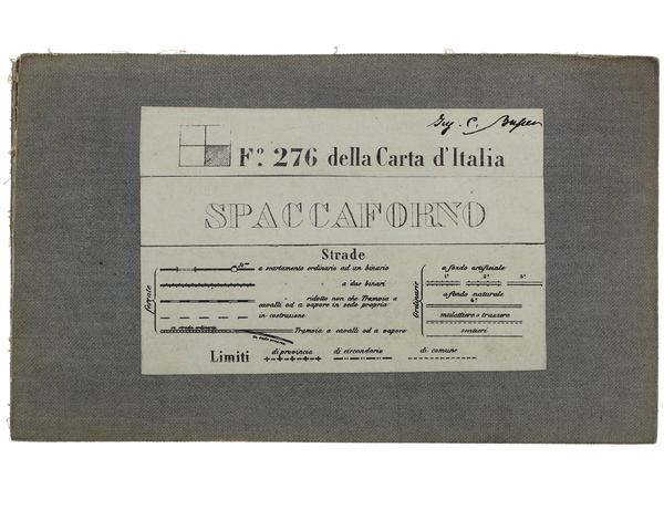 SPACCAFORNO. Foglio N° 276 della Carta d'Italia. Scala 1:50.000. Longitudine …