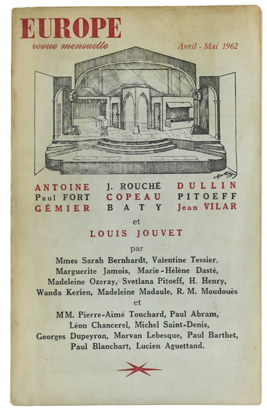 LE THEATRE EN FRANCE. EUROPE - Revue mensuelle, Avril-Mai 1962.