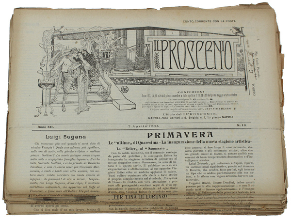 IL PROSCENIO. Giornale Artistico Teatrale. Anno 1904 (35 numeri)