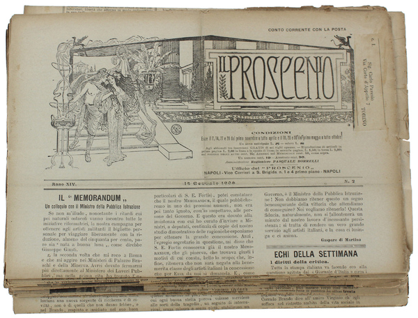 IL PROSCENIO. Giornale Artistico Teatrale. Anno 1906 (32 numeri)