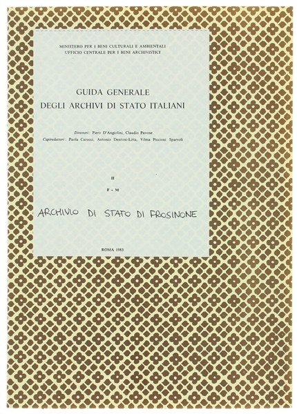 ARCHIVIO DI STATO DI FROSINONE.