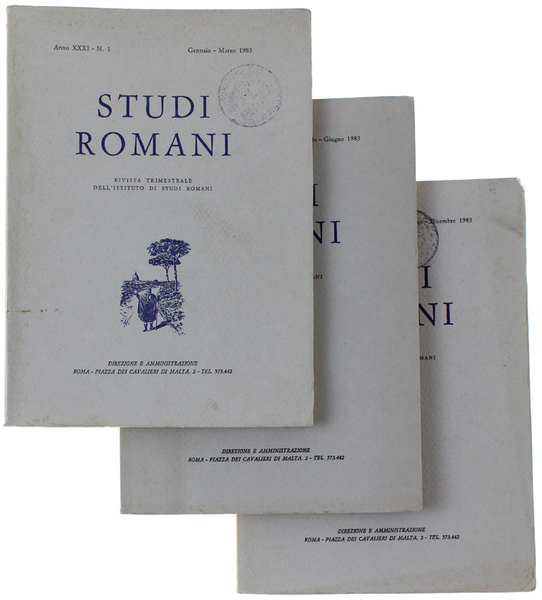 STUDI ROMANI. Annata completa 1983.
