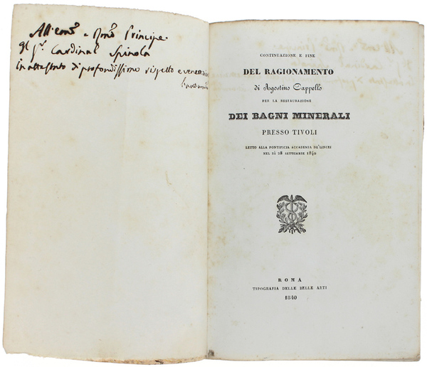 CONTINUAZIONE E FINE DEL RAGIONAMENTO DI AGOSTINO CAPPELLO PER LA …