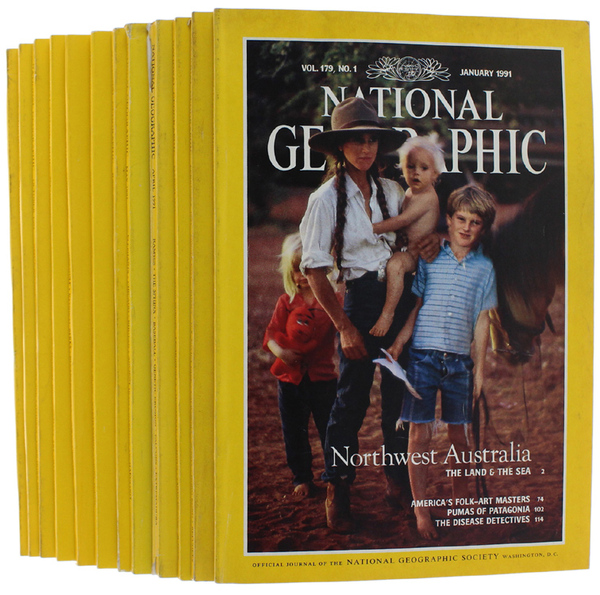 NATIONAL GEOGRAPHIC MAGAZINE - Annata 1991 completa con 7 carte …