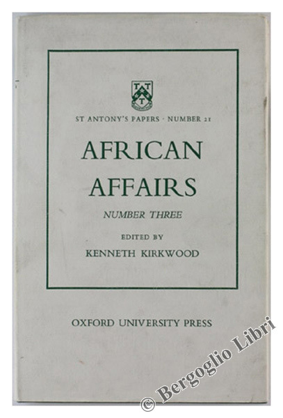 AFRICAN AFFAIRS. Number Three.