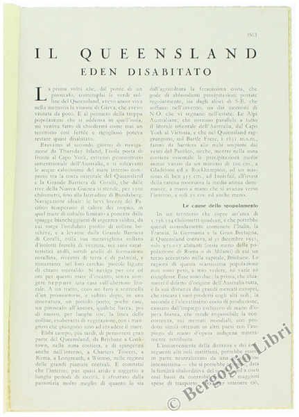 IL QUEENSLAND. Eden disabitato.