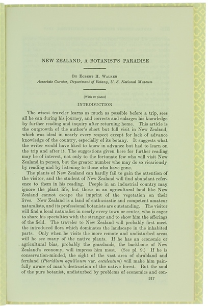 NEW ZEALAND, A BOTANIST'S PARADISE.
