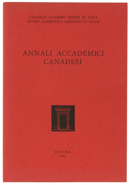 ANNALI ACCADEMICI CANADESI. Vol. IX.