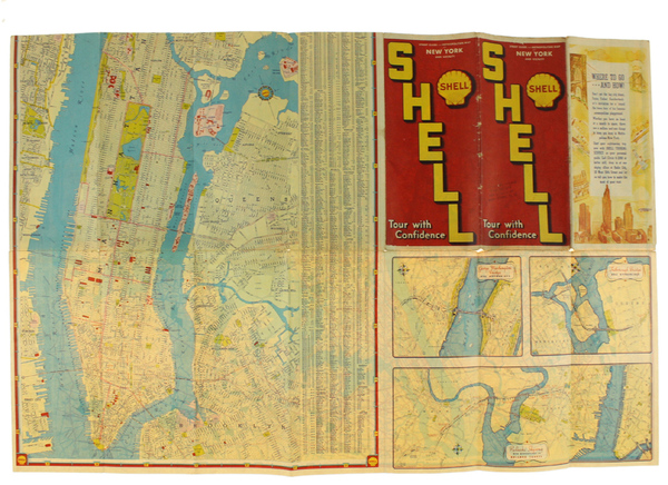 SHELL STREET GUIDE AND METROPOLITAN MAP OF NEW YORK AND …