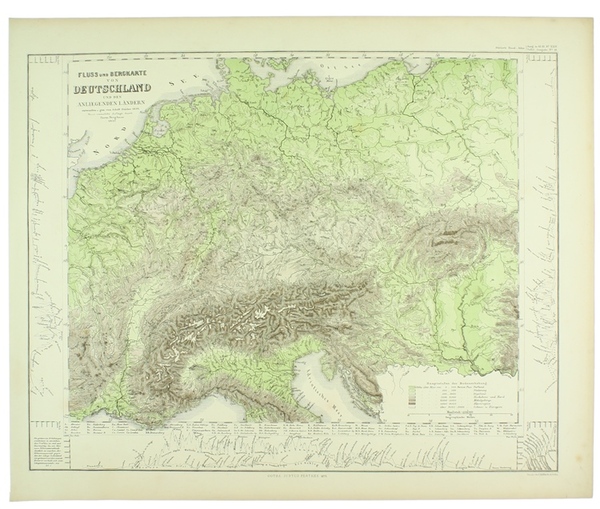 FLUSS UND BERGKARTE VON DEUTSCHLAND UND DES ANLIEGENDEN LANDERN - …