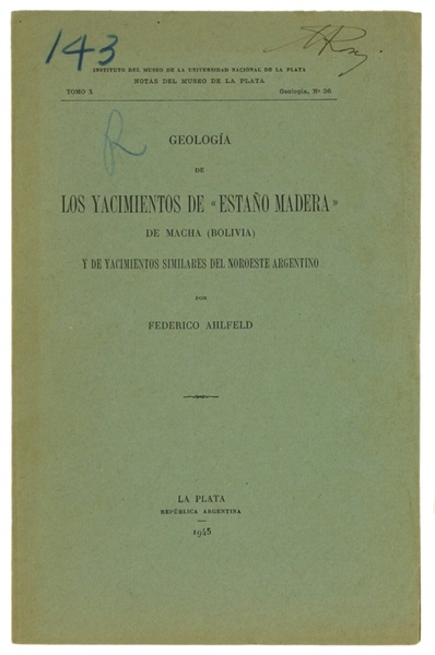 GEOLOGIA DE LOS YACIMIENTOS DE "ESTANO MADERA" DE MACHA (BOLIVIA) …