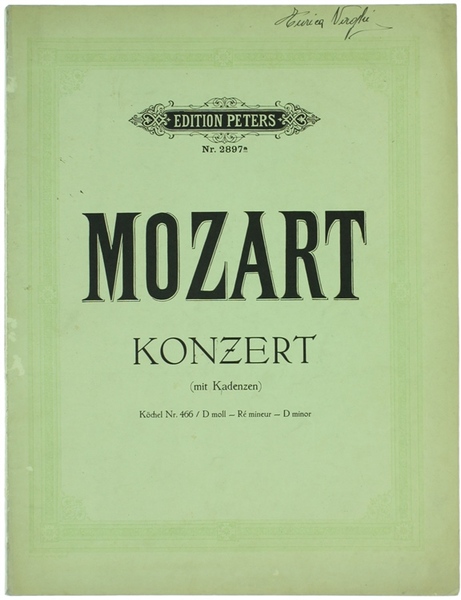 KONZERT D-MOLL FÜR KLAVIER UND ORCHESTER. Herausgegeben von Adolf Ruthardt. …