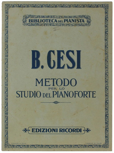 METODO PER LO STUDIO DEL PIANOFORTE. Fascicolo V. Note ribattute.